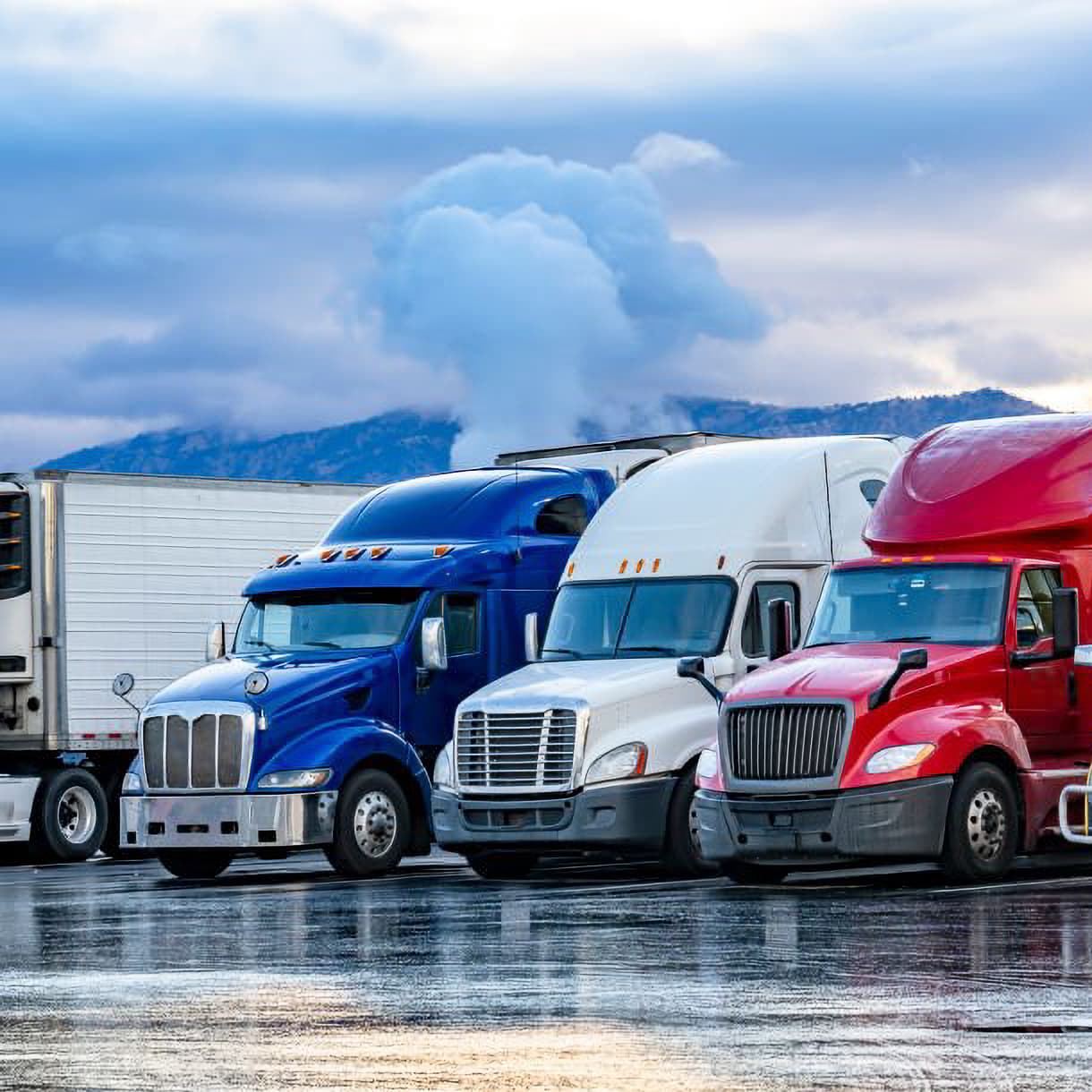 Semi truck on the road